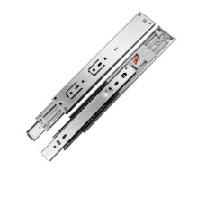 Furniture Hardware Stainless Steel Smooth Drawer Slides Rail Press To Rebound Type Three-section Cabinet Drawer Slide